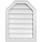 Ekena Millwork Octagonal Top Surface Mount PVC Gable Vent w/ 2"W x 1-1/2"P Brickmould Frame, 18"W x 24"H GVPOT18X2402SN - alternate 1